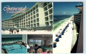 PANAMA CITY BEACH, Florida FL ~ Roadside CONTINENTAL CONDOMINIUMS  Postcard