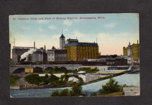 MN Mills Bldgs Railroad Train Minneapolis Minnesota 1915 Vintage Postcard