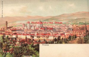 Italy, Firenze, Florence, Bird's Eye View Of City