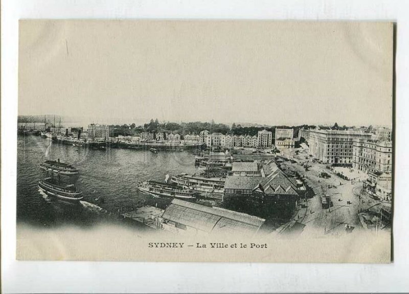 3144693 AUSTRALIA SYDNEY La Ville et le Port Vintage postcard