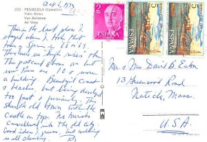 Vista Aerea Peniscola Spain 1973 