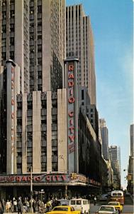 New York City~Radio City Music Hall~Bob Newhart~60-70s Bus & Cars~Postcard