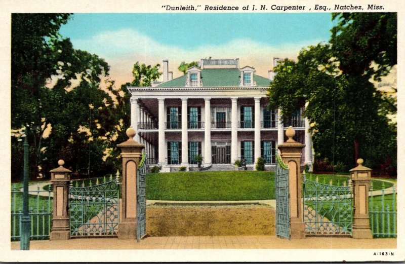 Mississippi Natchez Dunleith Residence Of J N Carpenter Curteich