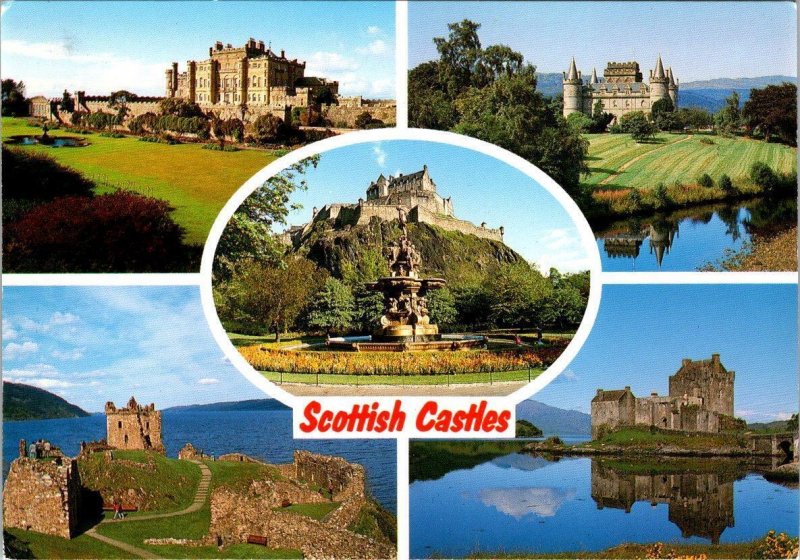 3~4X6 Chrome Postcards  LOCHS OF SCOTLAND & SCOTTISH CASTLES & MAP CARD~Cities