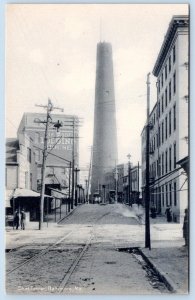 Pre-1908 SHOT TOWER BALTIMORE MARYLAND MD ROTOGRAPH THE MODEL LODGING HOUSE SIGN
