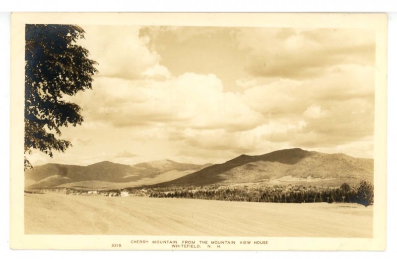 NH - Whitefield. Cherry Mountain Viewed from Mountain View House  *RPPC