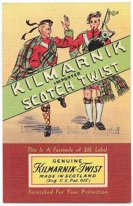 Chicago IL Kilmarnik Twist Scotland Custom Tailors Curteich Linen Postcard