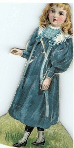 Coffee Die Cut Trade Card S Xxxx Mclaughlin’s Young Victorian Lady Blue Dress