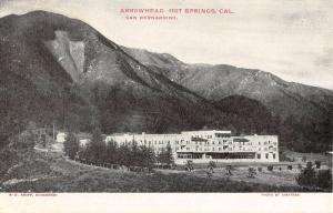 Arrowhead Hot Springs California San Bernardino Birdseye Antique Postcard K17929 