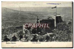 Postcard Old Altes Schloss Baden Baden