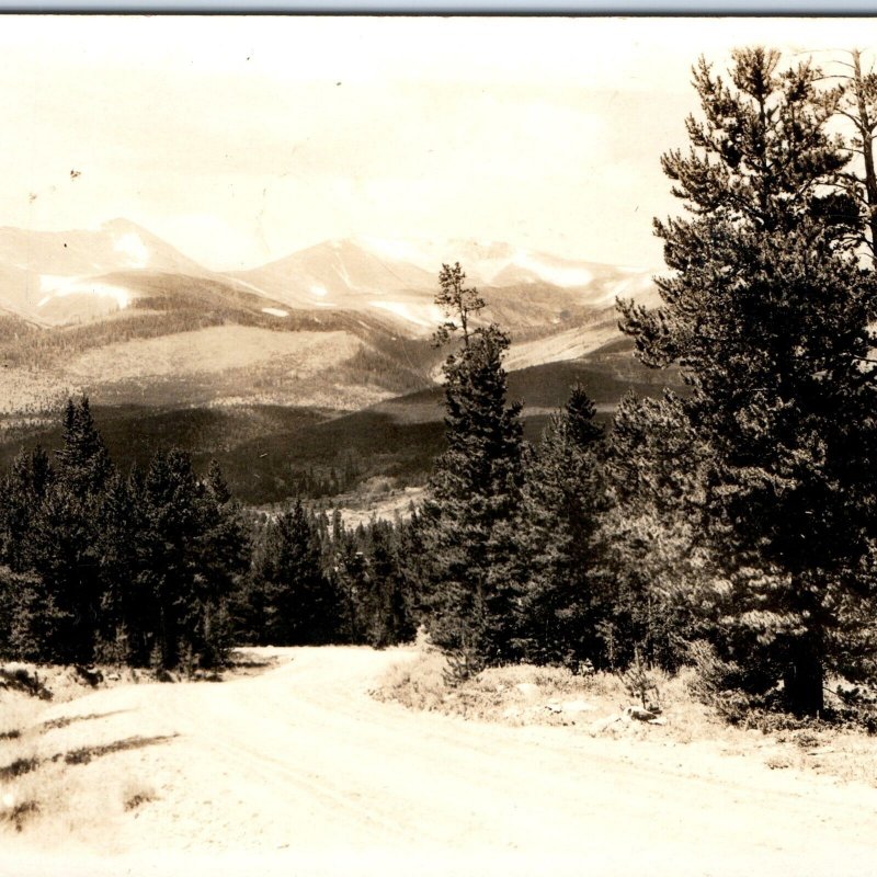 c1910s Breckenridge, Colo RPPC Ten Mile Range Mountains Real Photo Postcard A98