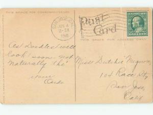 Pre-Linen CUTE KITTEN CAT IN STRAW HAT AC5494