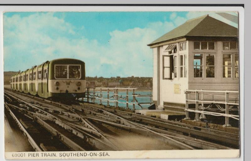 Essex; Pier Train, Southend On Sea 69001 PPC, To Mrs S Zybert, Morley, c 1970's