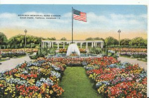 America Postcard - Reinisch Memorial Rose Garden - Topeka - Kansas - Ref 13363A