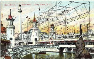 Postcard NY Coney Island Hippodrome Luna Park C. 1910 A2