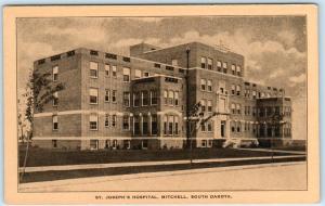 \MITCHELL, South Dakota  SD   ST. JOSEPH'S HOSPITAL  ca 1910s  Postcard