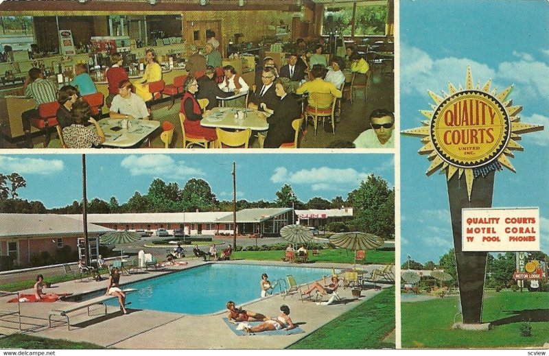 ROCKY MOUNT , North Carolina, 1940-1960's; Coral Court Motel Coral & Restaurant