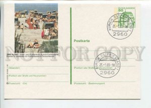 449789 GERMANY 1982 year Aurich beach cancellation POSTAL stationery postcard