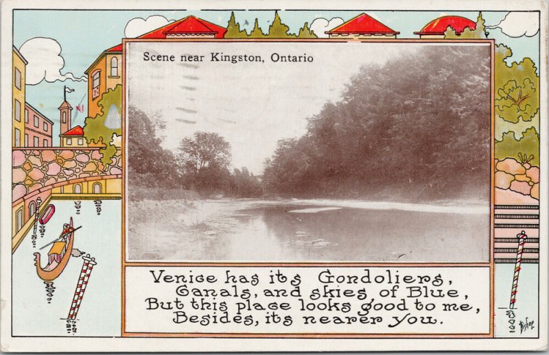 Kingston Ontario Canada Looks Good To Me Venice Italy Bishop Artist Postcard E94