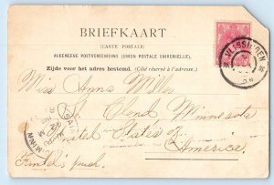 Vlissingen Netherlands Postcard S.S. Kensington Before Departure 1900