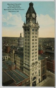 Baltimore Md Maryland Casualty Building c1910 Postcard M14