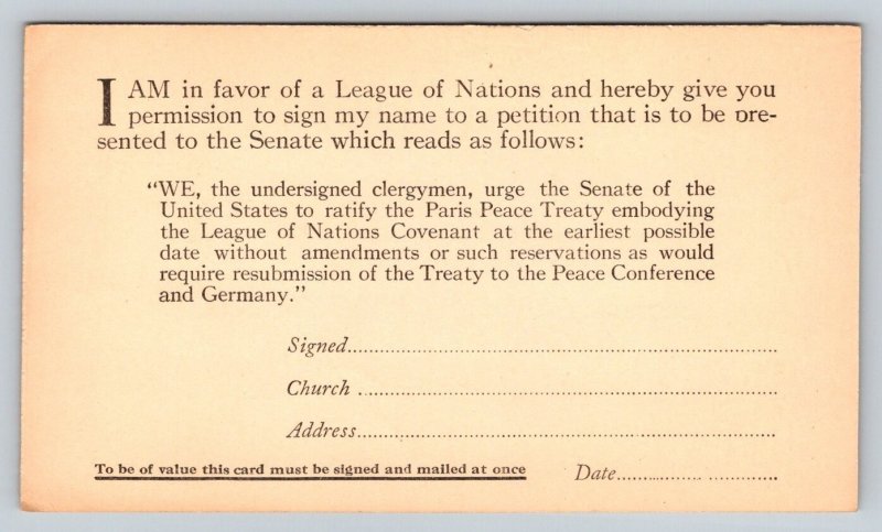 League of Nations   Postcard
