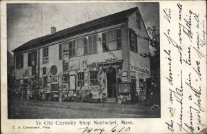 Nantucket Massachusetts MA Ye Old Curiosity Shop c1910 Vintage Postcard