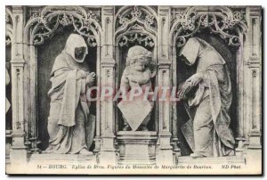 Postcard Old Brou Church Bourg Figures of the Mausoleum of Margaret of Bourbon