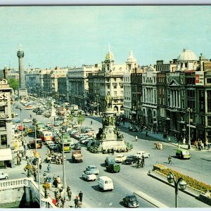 c1960s Dublin, Ireland UK Downtown O'Connell Street Main Crowd Guinness PC A232