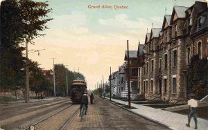 Grand Allee Streetcar Tram Quebec Canada 1910c postcard