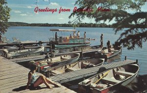 Resort Area Lake, Boats BEMIDJI Minnesota Beltrami County 1974 Vintage Postcard