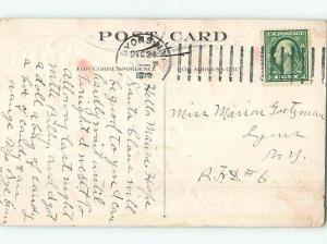 Pre-Linen christmas BEAUTIFUL YELLOW BIRDS WITH BELLS AND PINK RIBBON hr2784