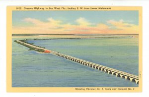 FL - Key West. Overseas Highway looking SW from Lower Matecumbe ca 1938
