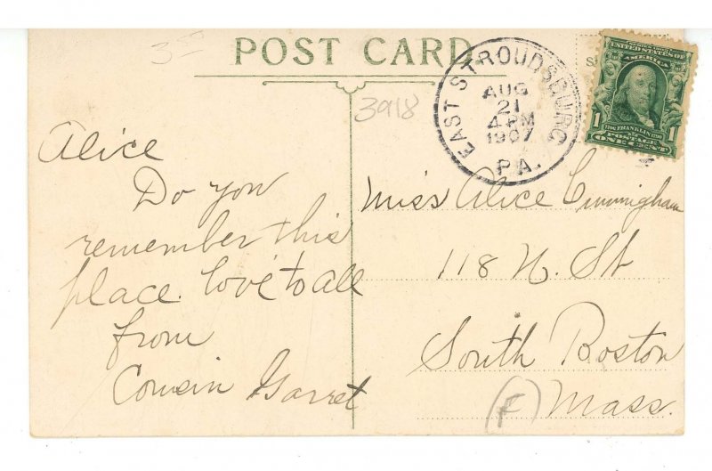 PA - Stroudsburg. Main Street ca 1907