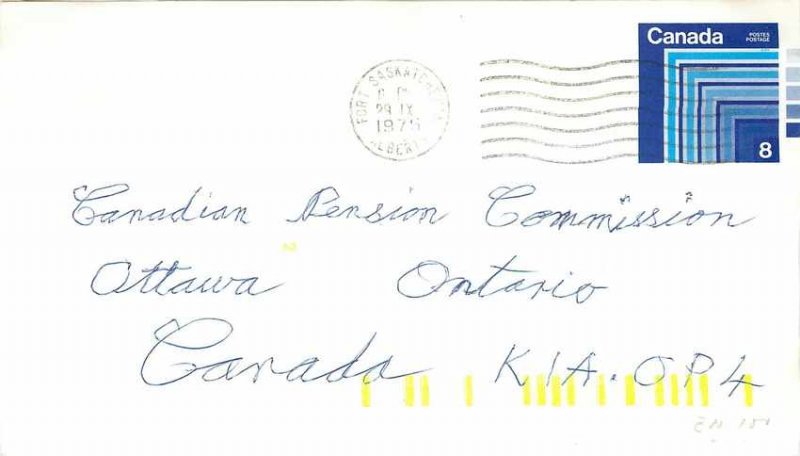 Entier Postal Stationery Postal Fort Saskatchewan Canada