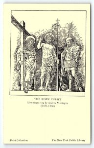 1920s THE RISEN CHRIST ANDREA MANTEGNA NEW YORK PUBLIC LIBRARY POSTCARD P4301