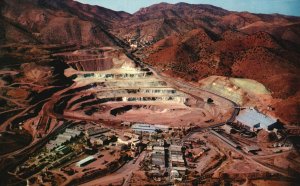 Vintage Postcard 1967 Phelps Dodge Corporation's Lavender Open-Pit Copper Mine