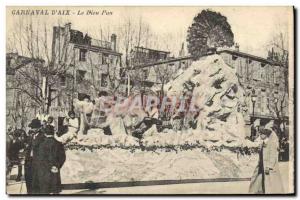 Old Postcard Carnival & # 39Aix The God Pan Aix en Provence