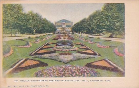 Pennsylvania Philadelphia Sunken Gardens Horticul Hall Fairmount Park