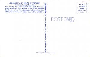  Haiti Postcard Monument Aux Heros de Vertieres 