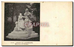 Old Postcard Paris Luxembourg Garden Monument Watteau senate