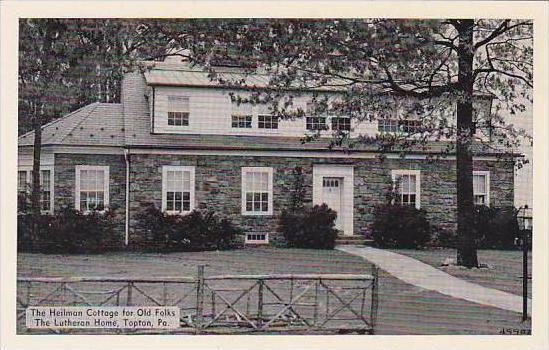 Pennsylvania Topton The Heilman Cottage For Old Folks The Lutheran Home