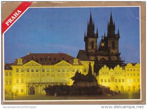 Czech Republic Praha Old Town Square With Tyn Church