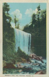 Canada Webster's Falls Near Hamilton Canada Vintage Postcard 07.80