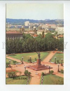 470062 USSR 1984 year Lithuania Vilnius lenin square monument to lenin postcard