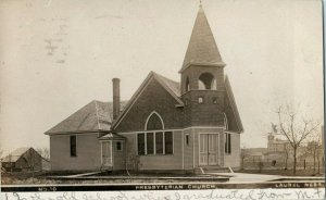 Presbyterian Church Laurel Nebraska 1908 Phoenix RPPC Photo Antique Postcard