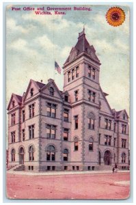 1911 Post Office Government Building Exterior Wichita Kansas KS Vintage Postcard