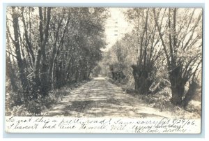 1906 View Of Willow Road Dirt Rock Boston Massachusetts MA RPPC Photo Postcard 