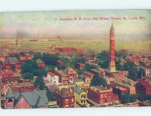 Divided-Back LOOKING DOWN FROM THE OLD WATER TOWER St. Louis Missouri MO F9047