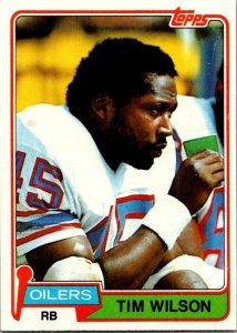 1981 Topps Football Card Tim Wilson Houston Oilers sk10337